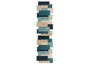 Koberec-behúň COLLAGE TEAL 66x300cm